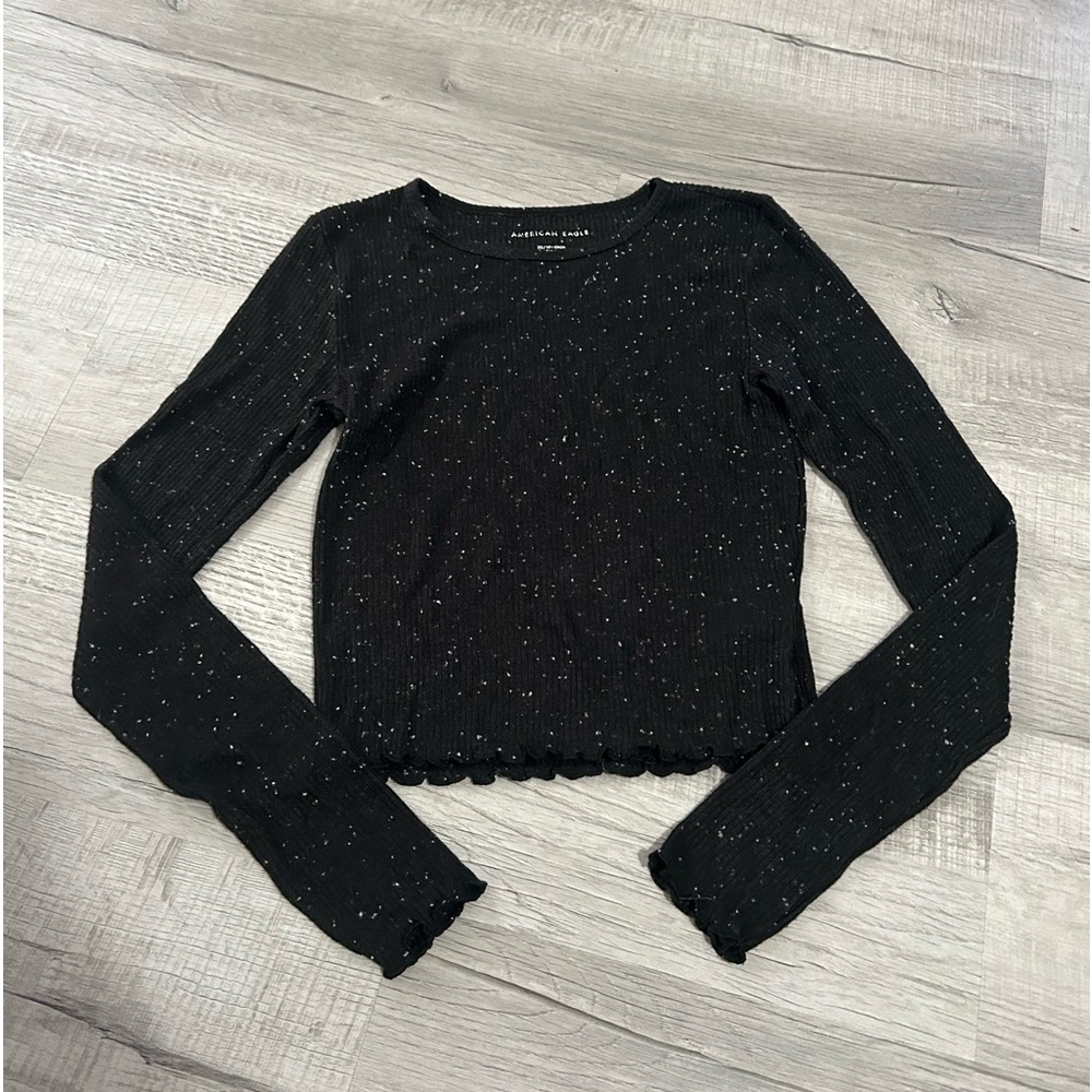 American Eagle Black Ribbed Longsleeve 🖤